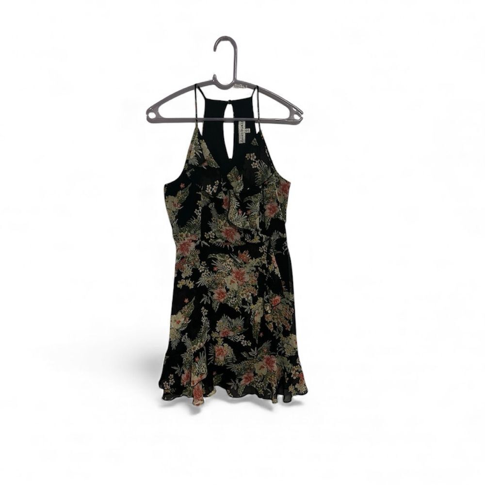 Almost Famous Black Floral Dress Sz M